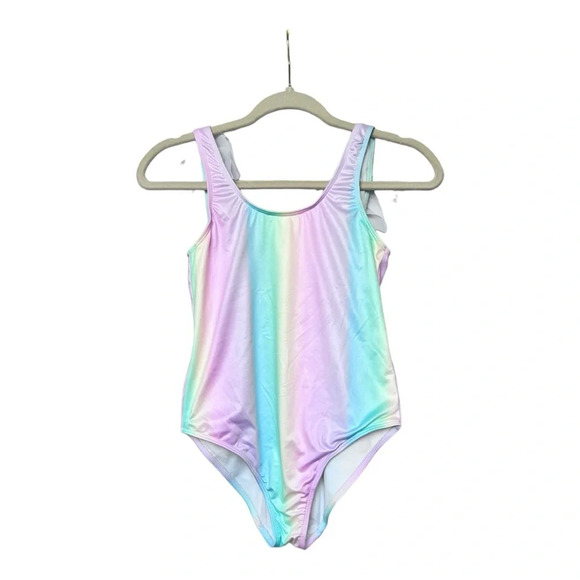 STELLA COVE PETAL ONE PIECE SWIMSUIT IN UNICORN RAINBOW GIRLS SIZE 14 - Picture 3 of 6